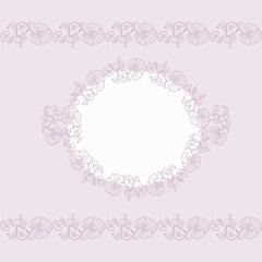 Vintage Floral Frame with seamless borders