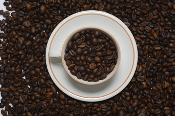 cup of coffe beans