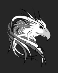 eagle head on gray fondant