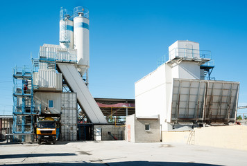 Obraz premium On plant of concrete products
