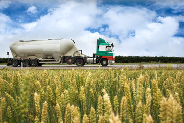truck with bulk cargo