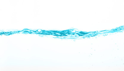 Water wave in white background