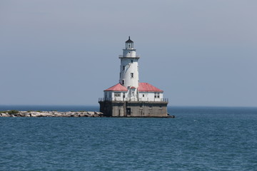 Fototapeta na wymiar Lake Michigan lighthouse
