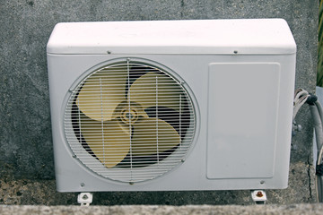 air conditioner outside compressor and condenser unit