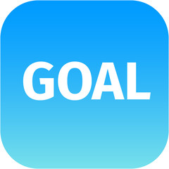 Goal icon on white background