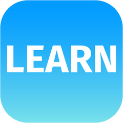 Text Learn blue icon