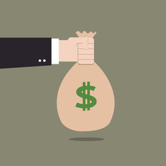 Hand giving money