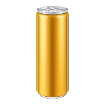 Gold Bronze Yellow Orange Metal Aluminum Beverage Drink Can