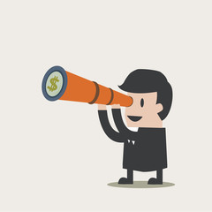 Vision money of Businessman
