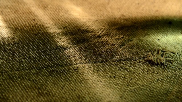 background of old  sack with light and shadow,locked down