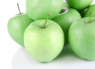 Juicy apples isolated on white