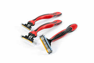 Fototapeta premium Three of shaving razor isolated