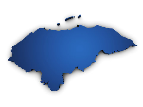 Map Of Honduras 3d Shape