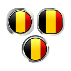 Fototapeta premium Belgium flag button