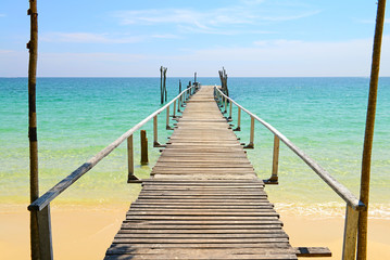 Wooden jetty on the sea
