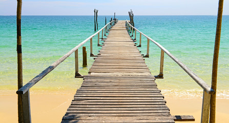 Wooden jetty on the sea © opasstudio
