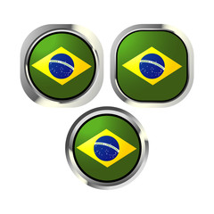 Brazil flag button