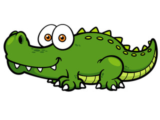 Obraz premium Vector illustration of Cartoon crocodile