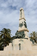 Obraz premium Monument sailors perished in battles with in Sant Iago de Cuba