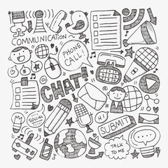 doodle communication background