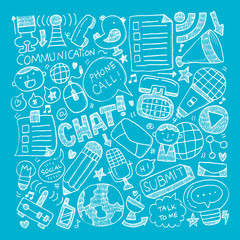 doodle communication background