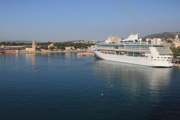 Cruise liner in port. Palma-de-Majorca, Spain