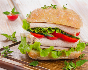 Fresh healthy sandwich