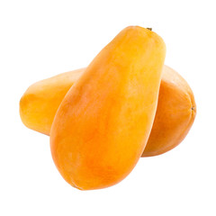 papaya isolated on white