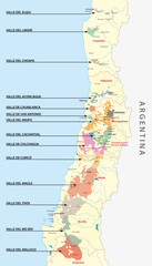 Weinbaugebiete in Chile