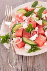 salad with watermelon and feta