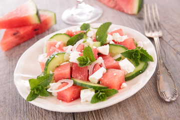 salad with watermelon and feta