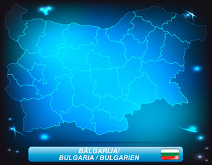 Karte von Bulgarien