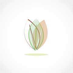 leaf icon vector