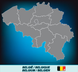 Karte von Belgien