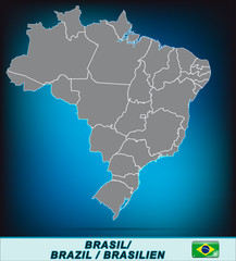 Karte von Brasilien mit Grenzen