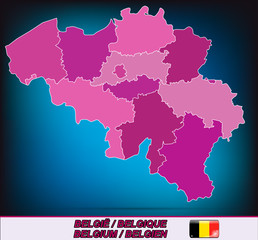 Grenzkarte von Belgien