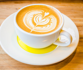 Latte art coffee