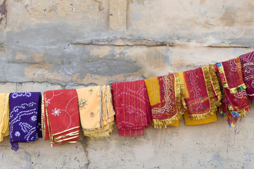 colorful saree, traditional costume , jaipur, Rajasthan, India