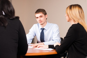 Young and successful businessman in the office