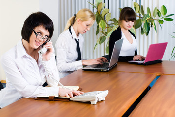 Meeting of young business ladies