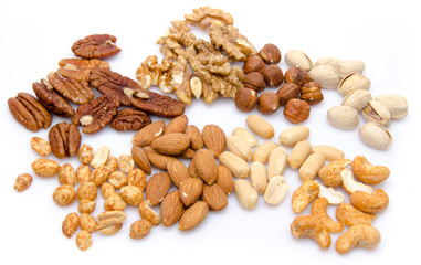 Different varieties of nuts