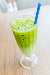 Iced green tea latte