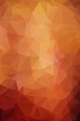 Poster Im Rahmen Abstract orange polygonal background. © igor_shmel