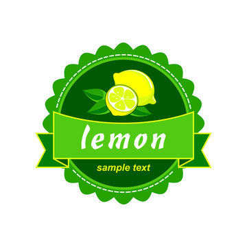 Vector lemon fresh labels.