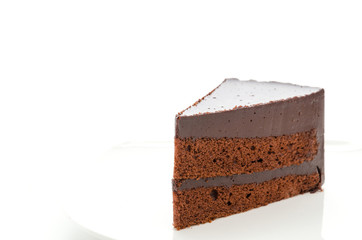 Cake chocolate isolated on white background