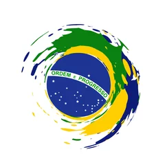 Fotobehang brazil flag design © Pinnacleanimates