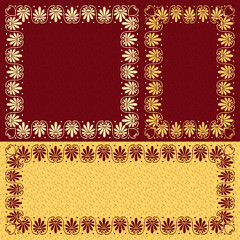 vector florall gold Greek ornament (Meander)