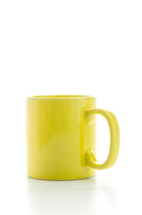 Color mug isolated on white