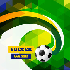 Obraz premium wave style football design