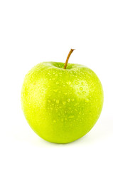 Green apple isolated white background